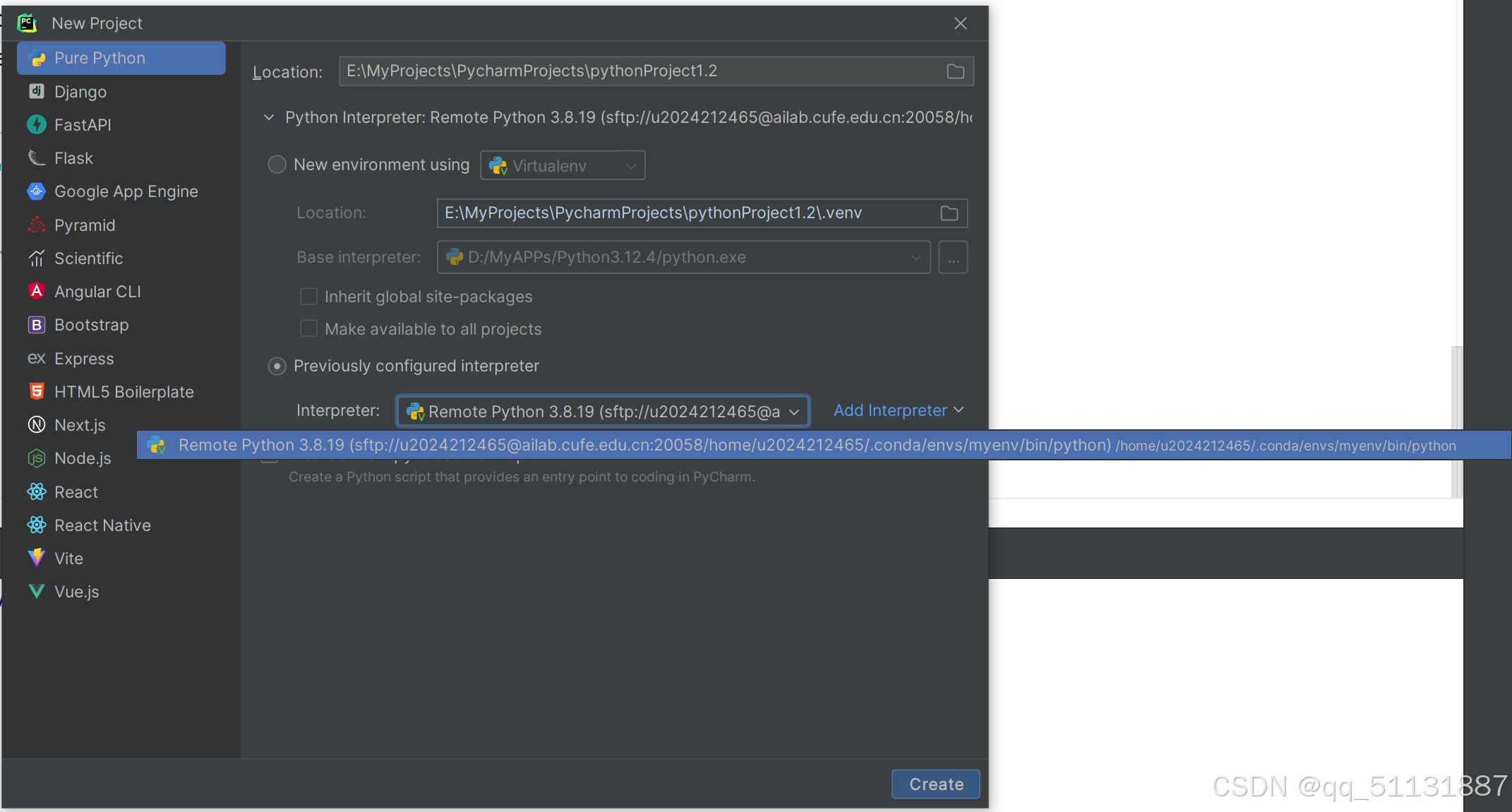 汇总版：PyCharm使用SSH服务，在虚拟环境中安装PyTorch/运行项目_pycharm ssh-CSDN博客