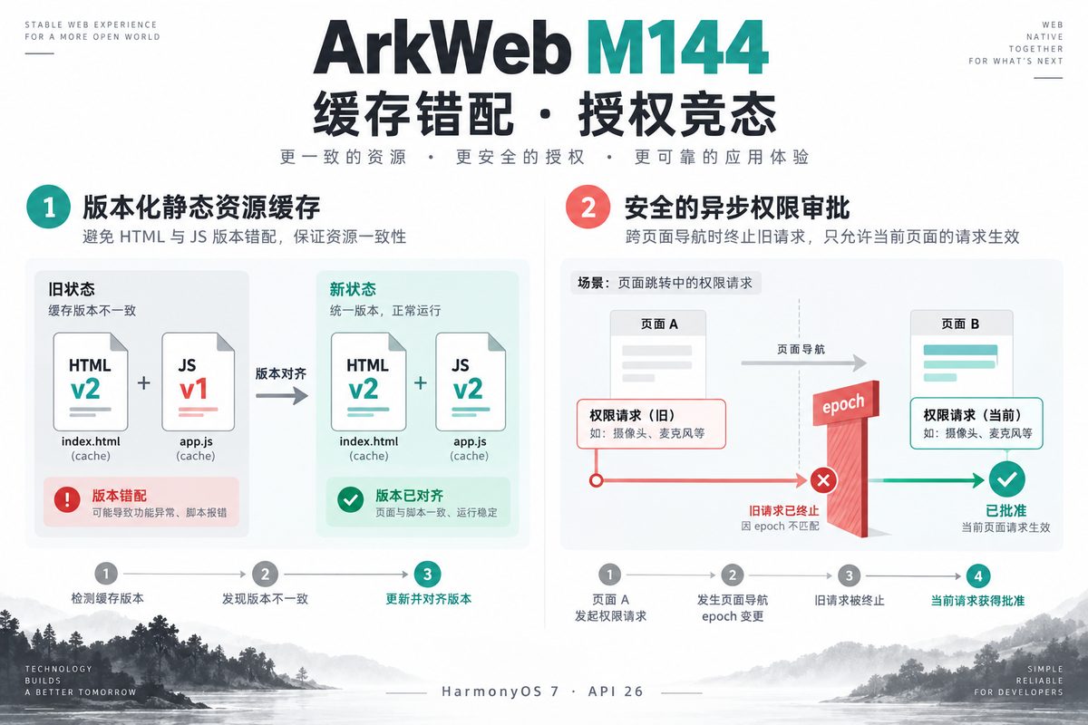ArkWeb迁移:缓存版本校验与页面代次授权