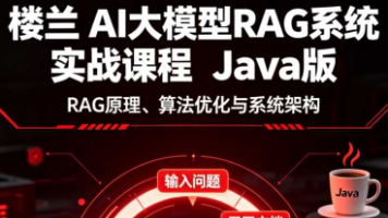 楼兰AI大模型RAG系统实战课程Java版-6.2G课程封面图