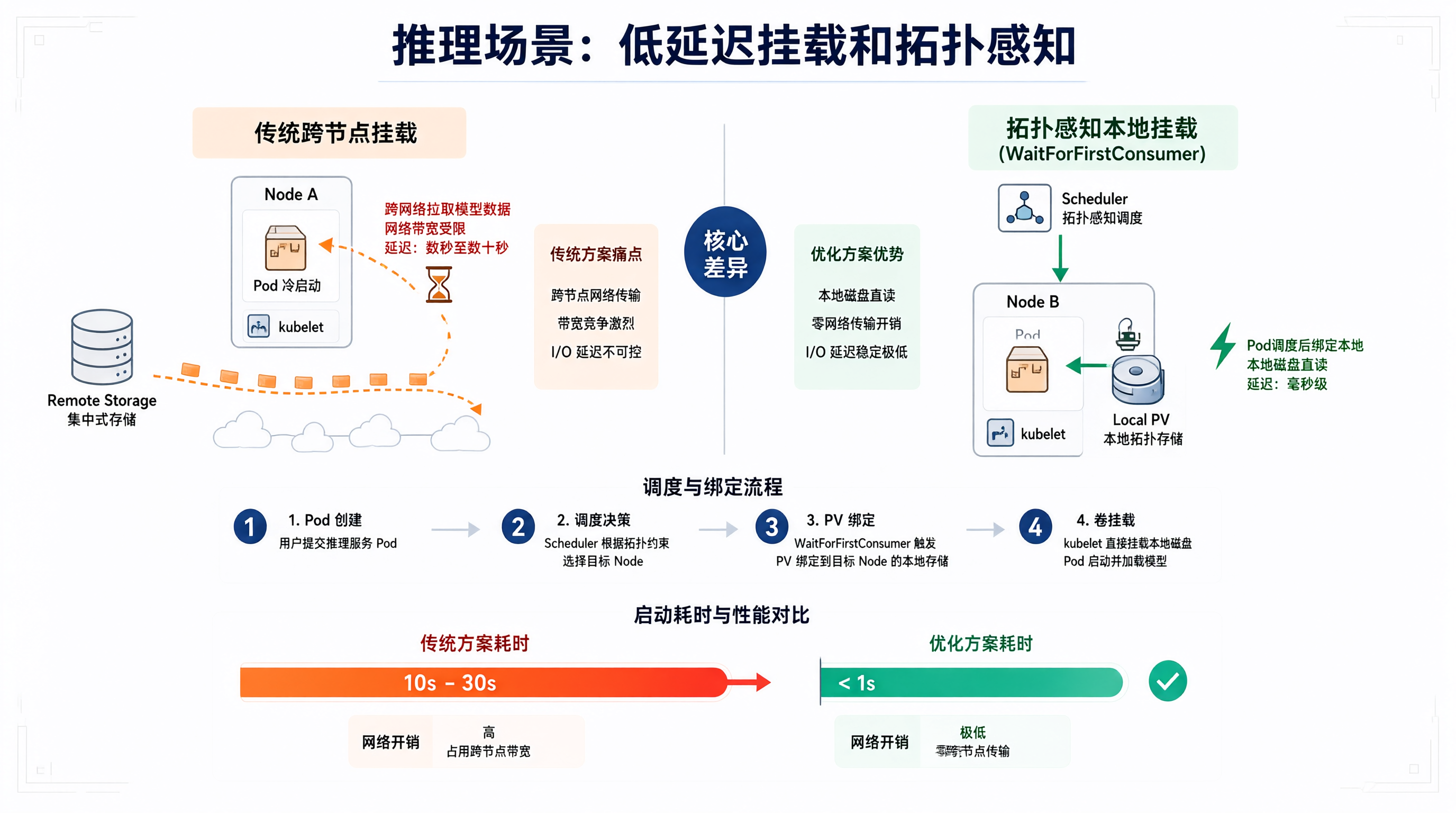 推理场景：低延迟挂载和拓扑感知