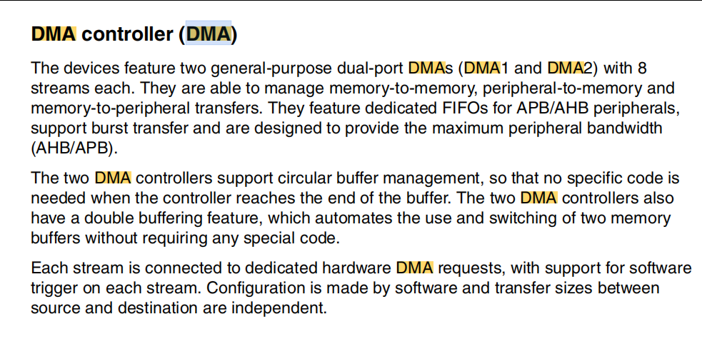 STM32 DMA的理论学习附带个人思路分析！！（启蒙基础版~）_stm32f7的dma和eth dma有什么区别?