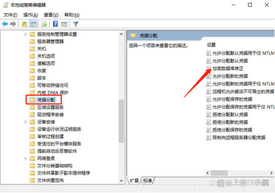 凭据分配设置