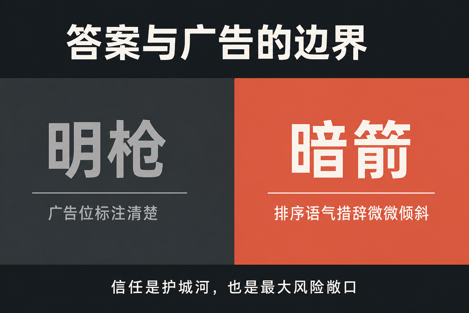 答案与广告的边界:明枪 vs 暗箭