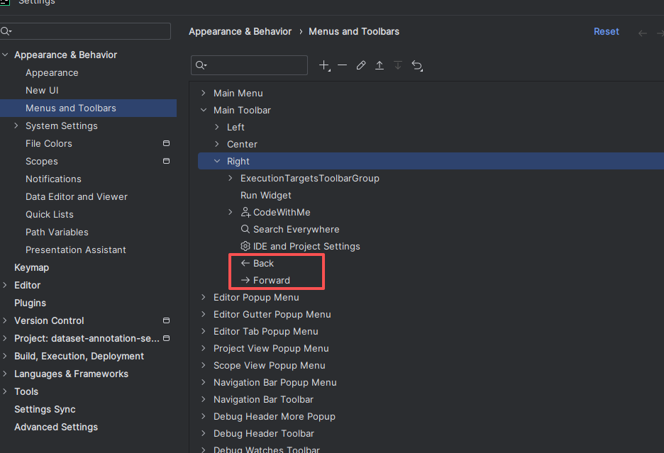 Pycharm Past Ui Pycharm 的新ui如何在工具栏添加后退,前进按钮_pycharm 后退的按钮-CSDN博客