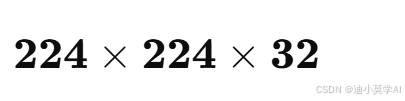 (\mathbf{224 \times 224 \times 32})