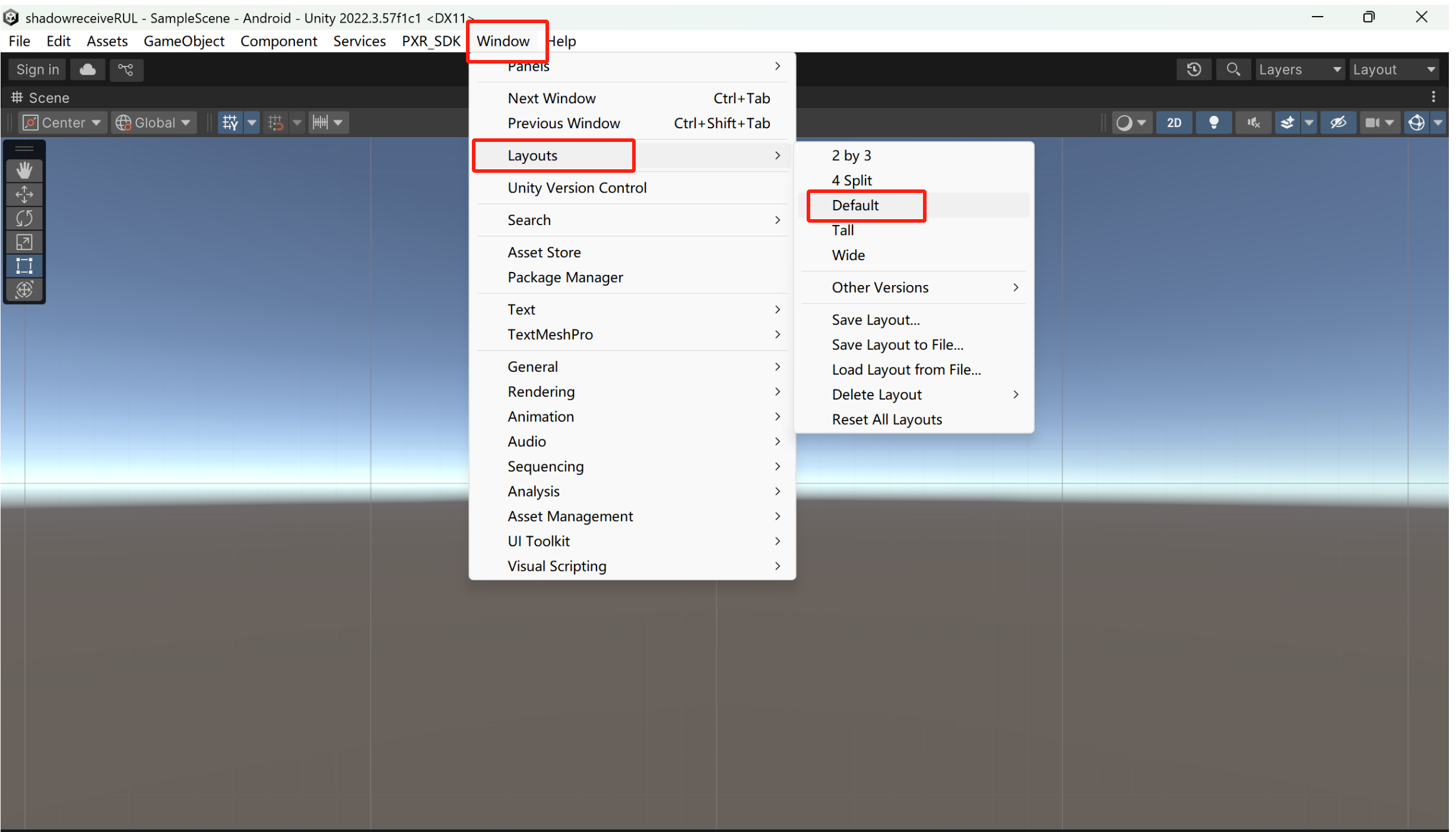 恢复unity的默认界面（视角上的三个板块不见了怎么办？）_unity恢复默认设置-CSDN博客