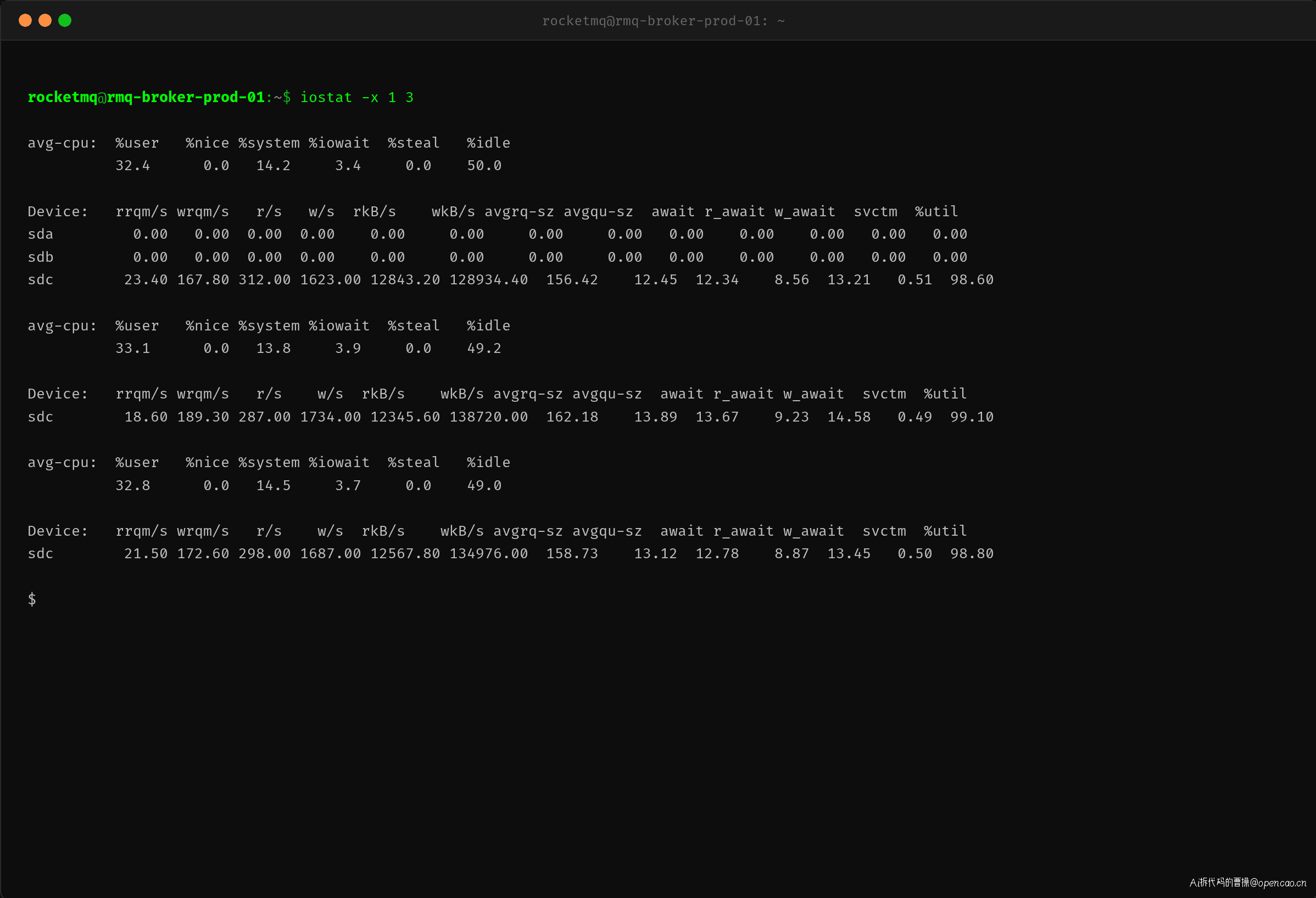 iostat 磁盘 IO 排查