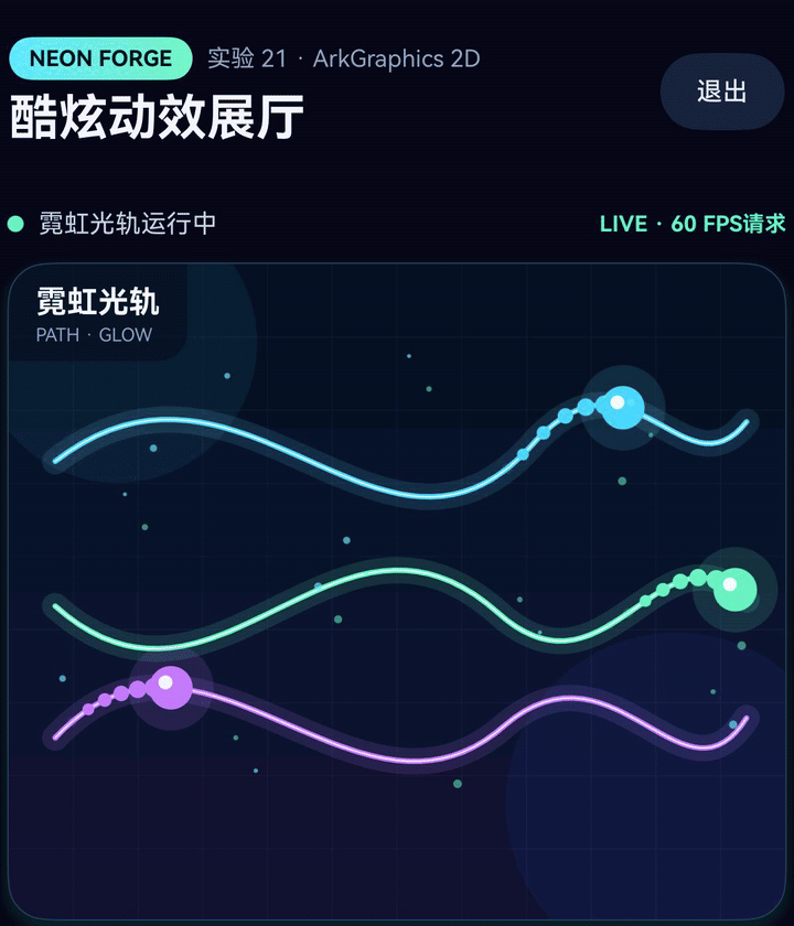 四种ArkGraphics 2D效果连续巡演