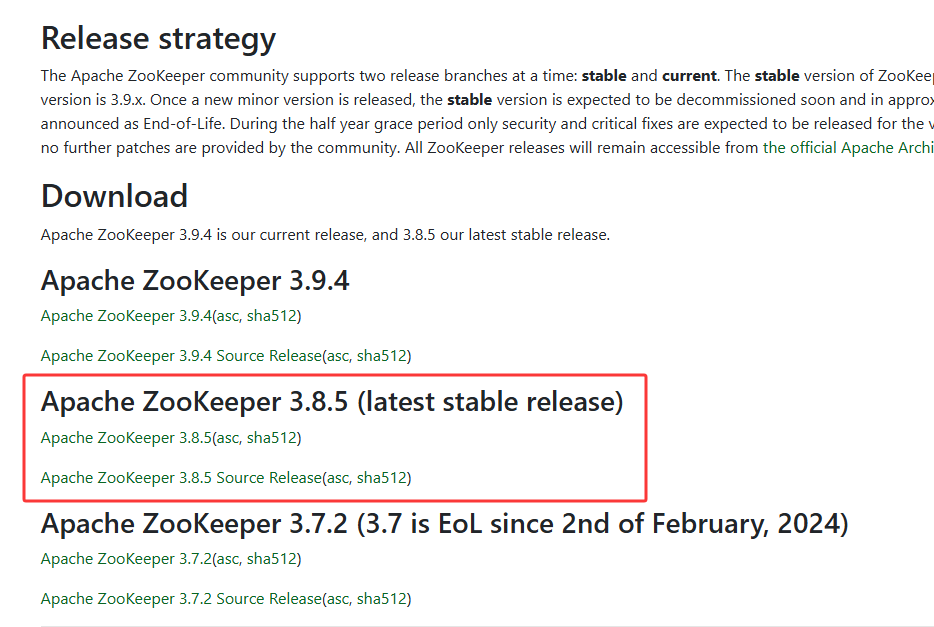 ZooKeeper安装包