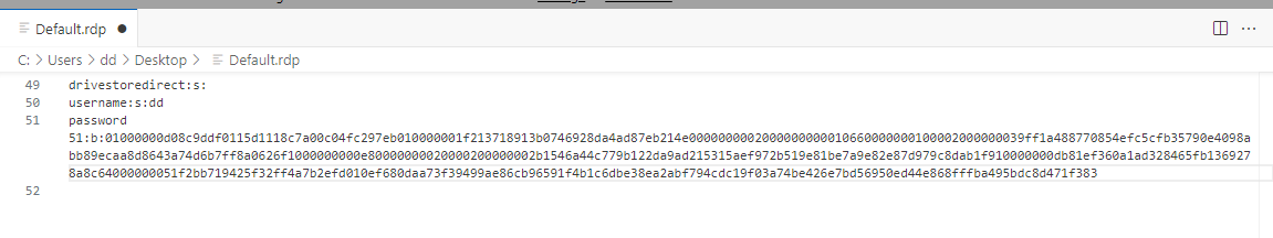 Windows设置之RDP文件用户密码