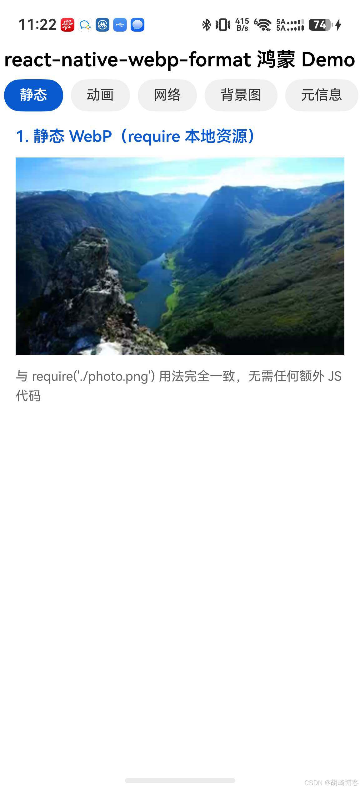 场景1:静态 WebP 真机截图