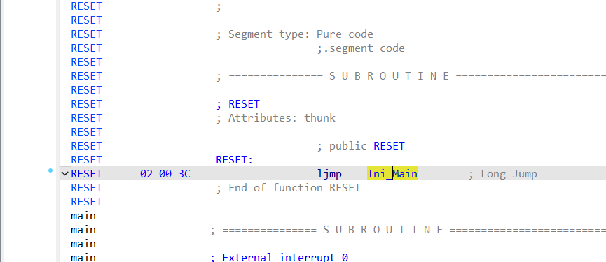 跳到初始化的位置