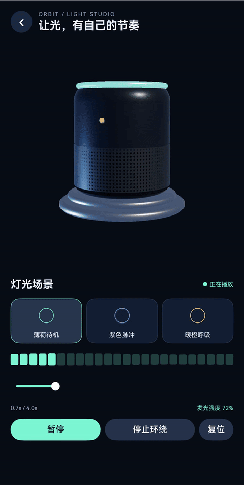 真机四周自动环绕，约四倍速