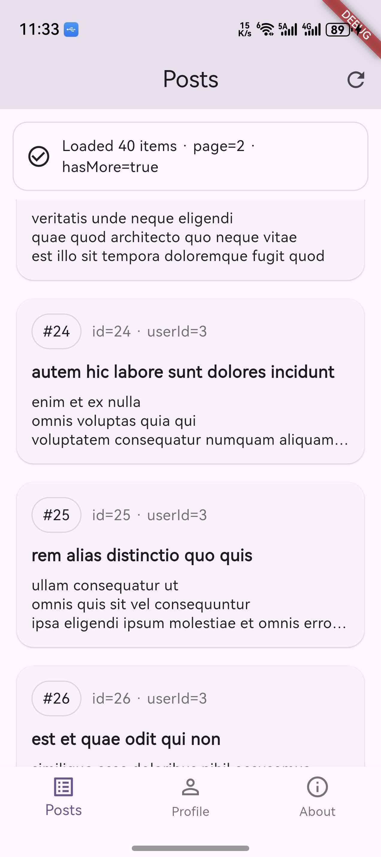 [图片占位：切回 Posts 后列表状态保持效果]