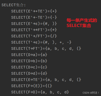 图 5.5 输出SELECT集合计算结果