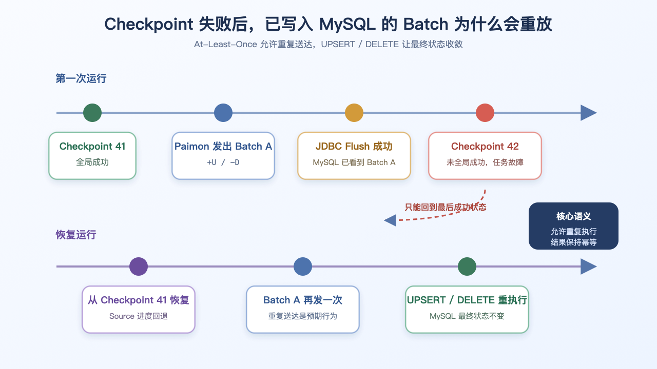 Checkpoint 失败后 JDBC Batch 为什么会重放