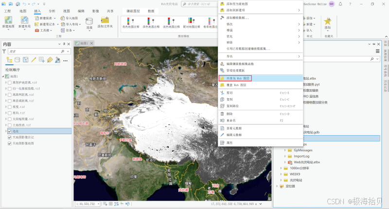 共享为Web图层