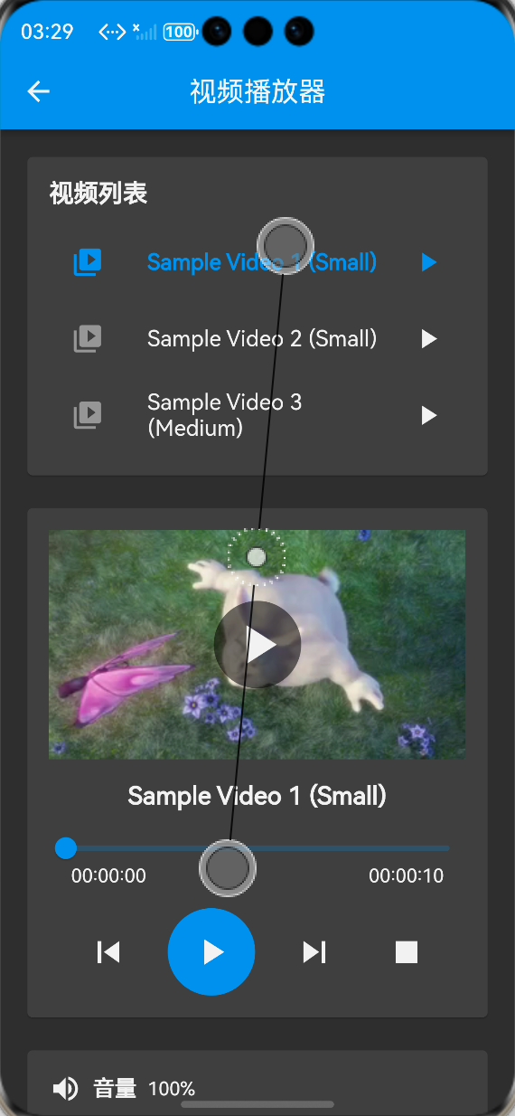 鸿蒙Flutter视频播放功能页面