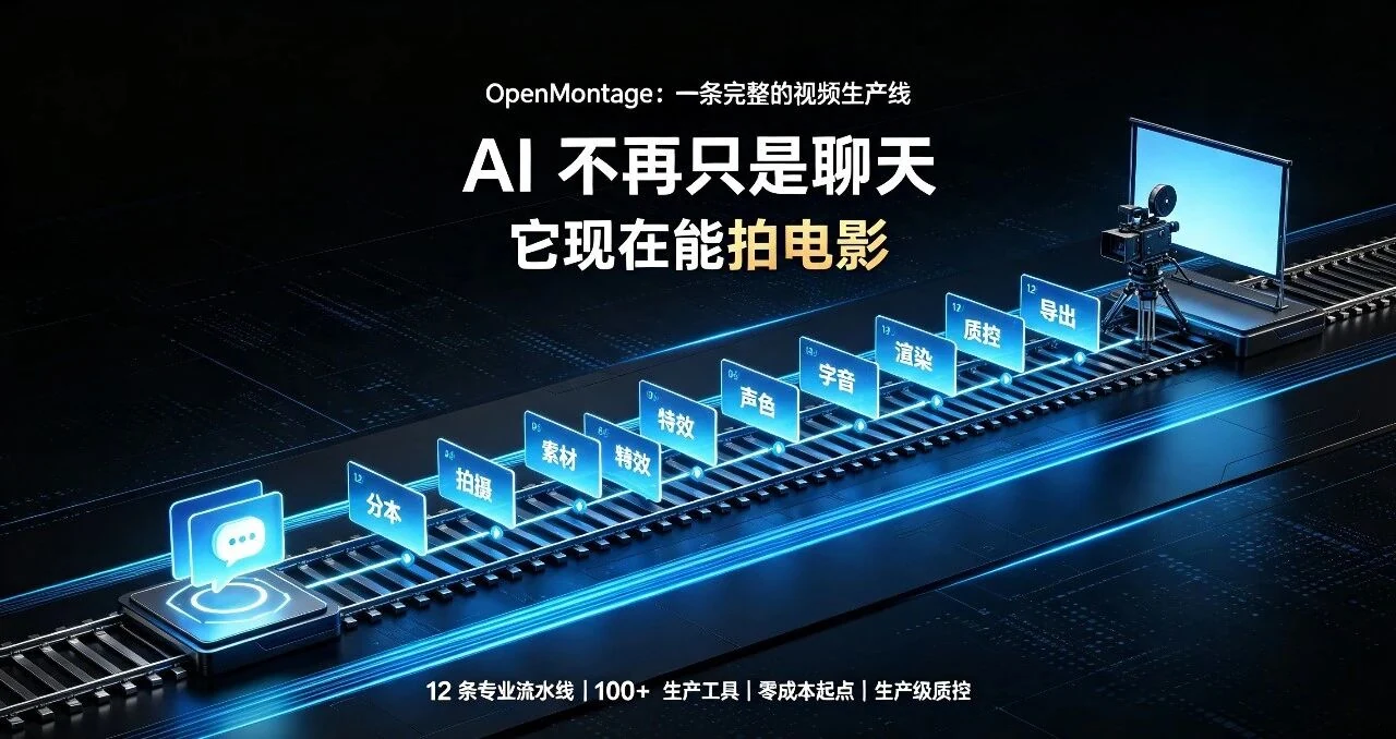 OpenMontage覆盖脚本、分镜、资产、剪辑与交付