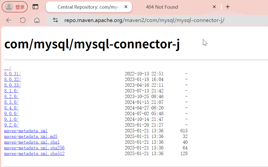 【报错】Could not find artifact com.mysql:mysql-connector-j:pom:8.0.39 in ...