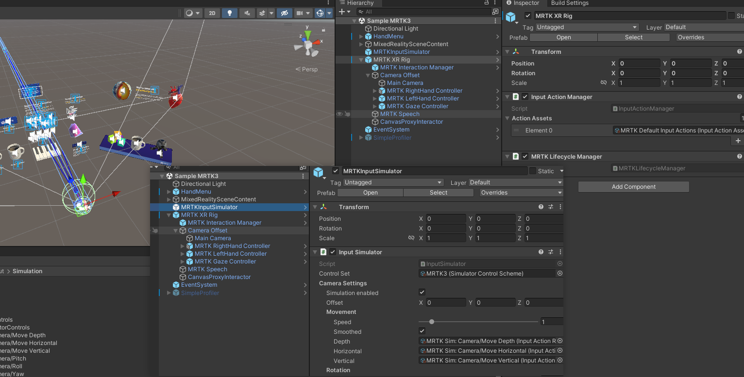 使用MRTKInputSimulator