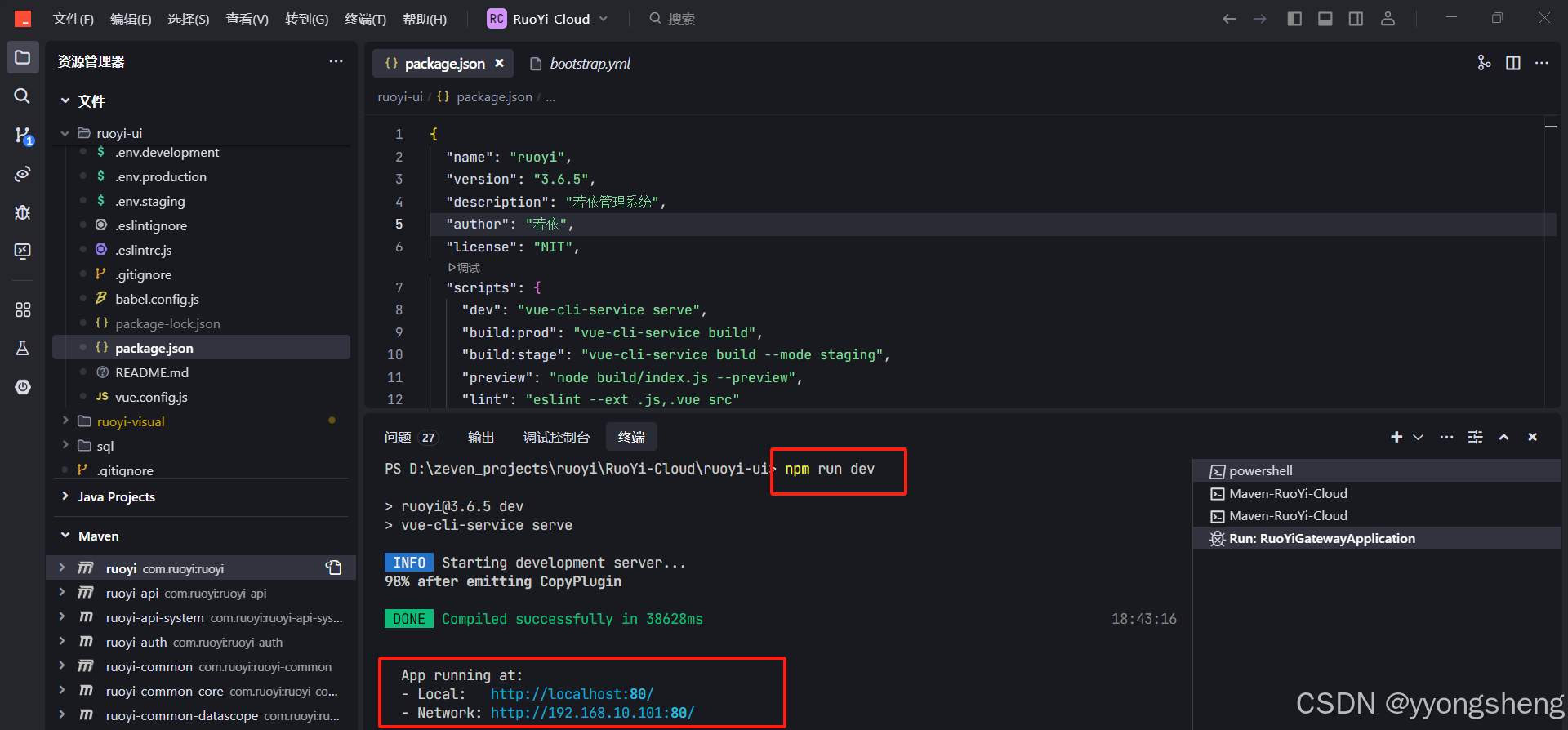 TREA IDE 运行springboot+maven+vue项目(若依)-CSDN博客