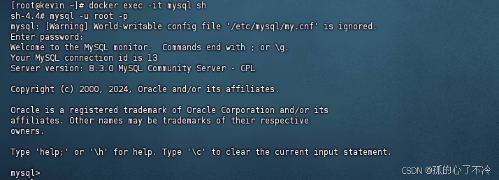 【Docker】安装MYSQL_docker 安装mysql