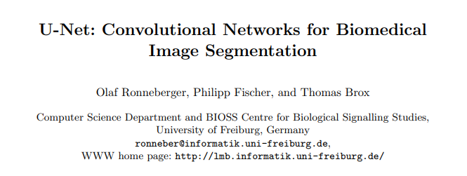 UNet论文