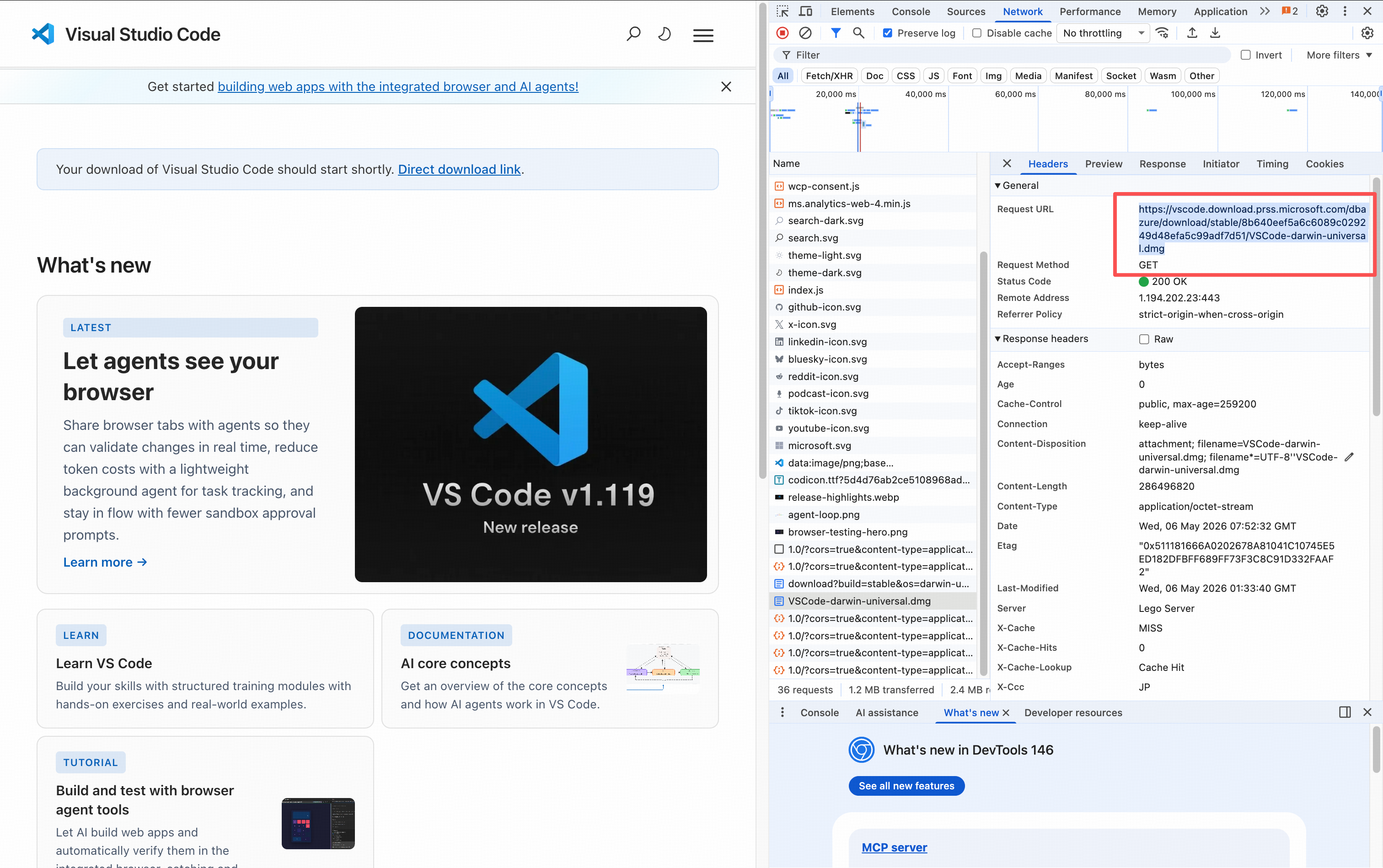 VS Code 下载页面示例