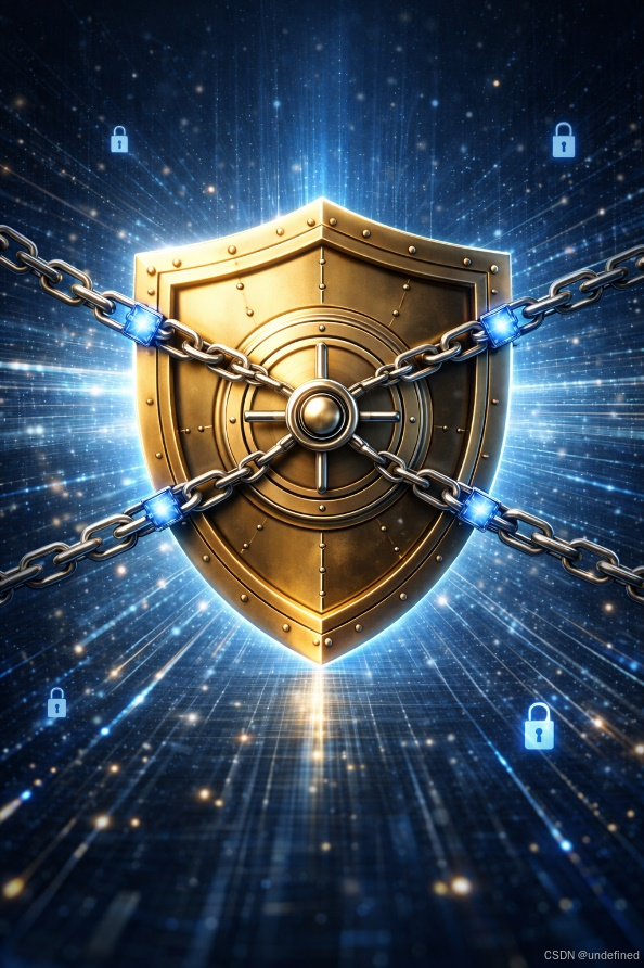 A gold shield with blue lights and chains

AI-generated content may be incorrect.