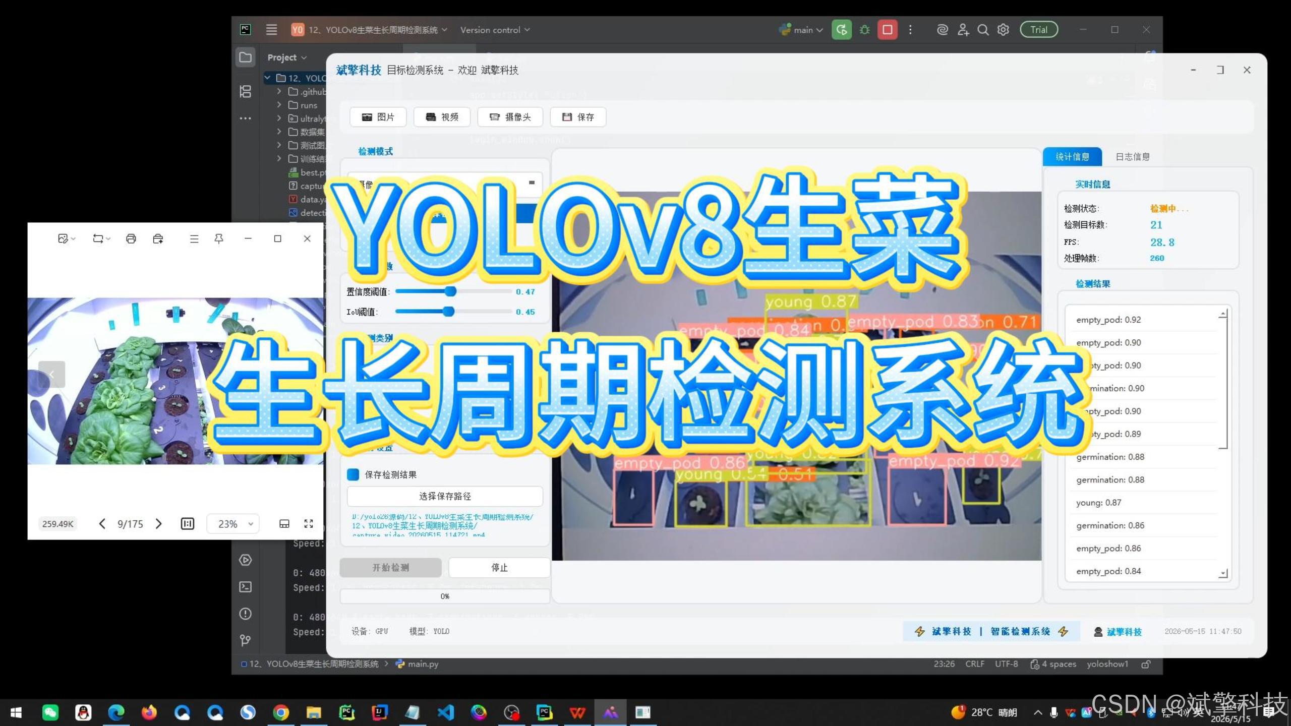 YOLOv8生菜生长周期识别检测系统（项目源码+YOLO数据集+模型权重+UI界面+python+深度学习+环境配置）_生菜生长周期监测-CSDN博客