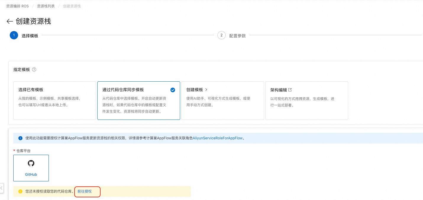 授权GitHub