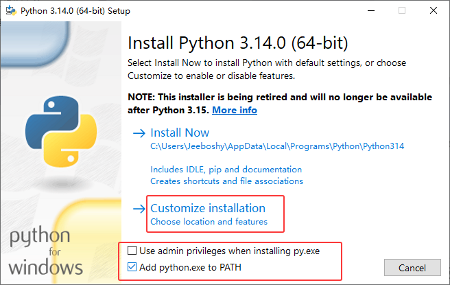 【问题总结】Python安装过程中进度条卡住不动_python安装卡住不动-CSDN博客