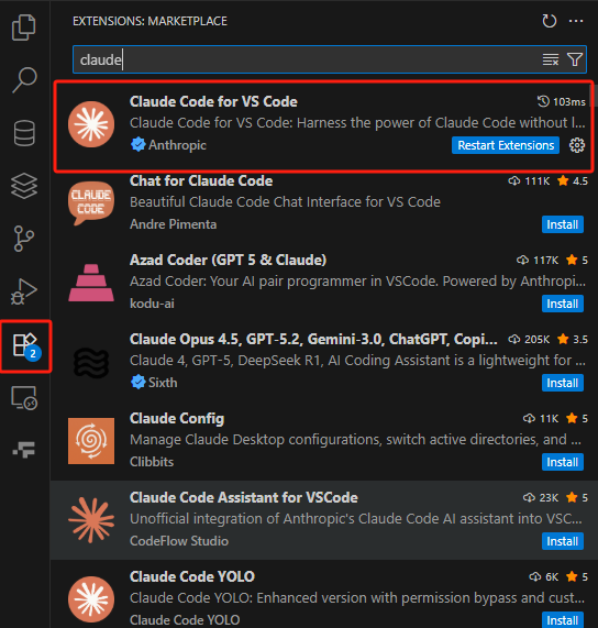 vscode claude code for vs code hotaitool 简便快捷的国内claude code代码项目级ai编程方案