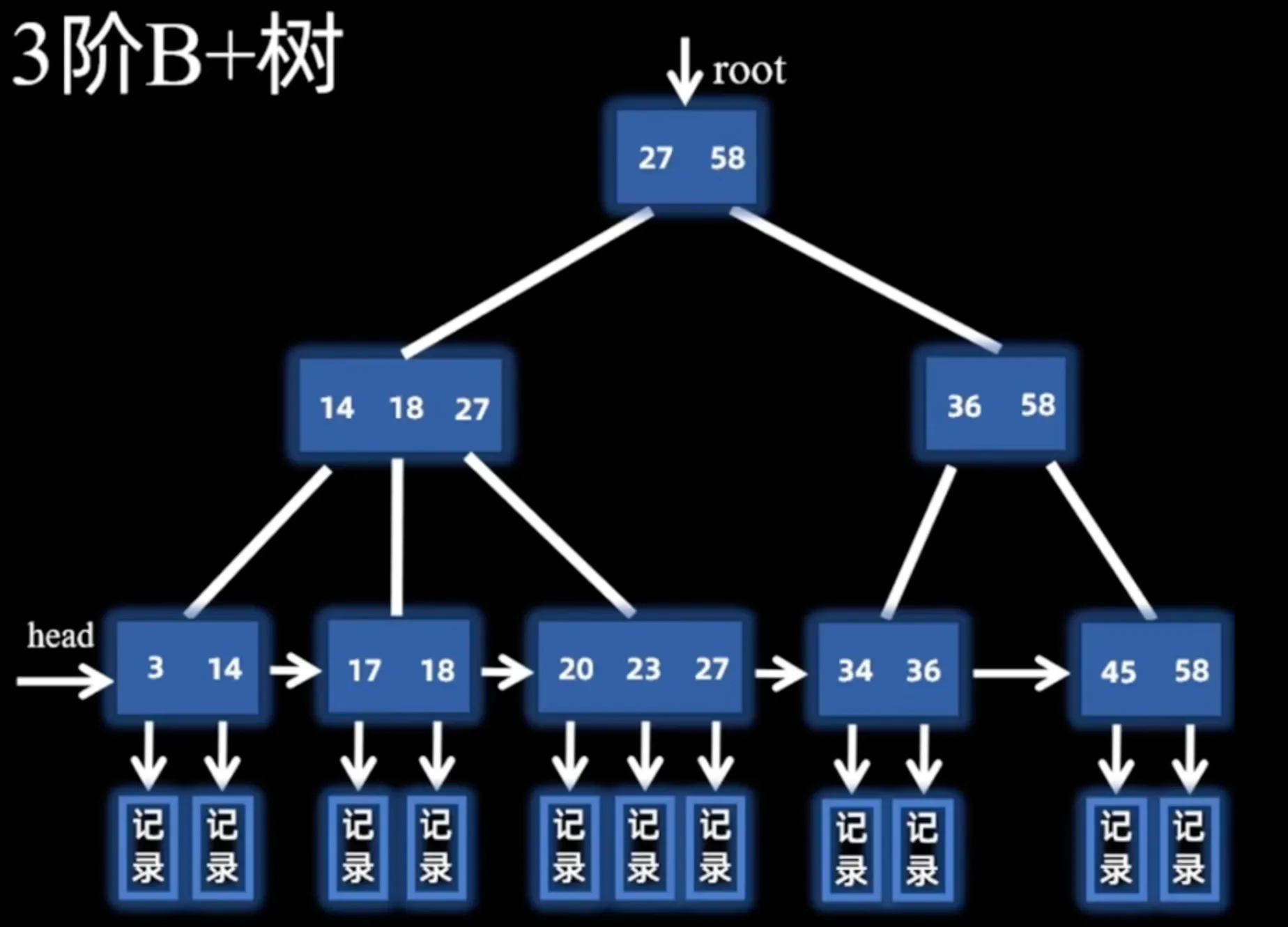 Mysql B+ 树、索引数据存储原理_innodb主键索引b+树高度图形描述-CSDN博客