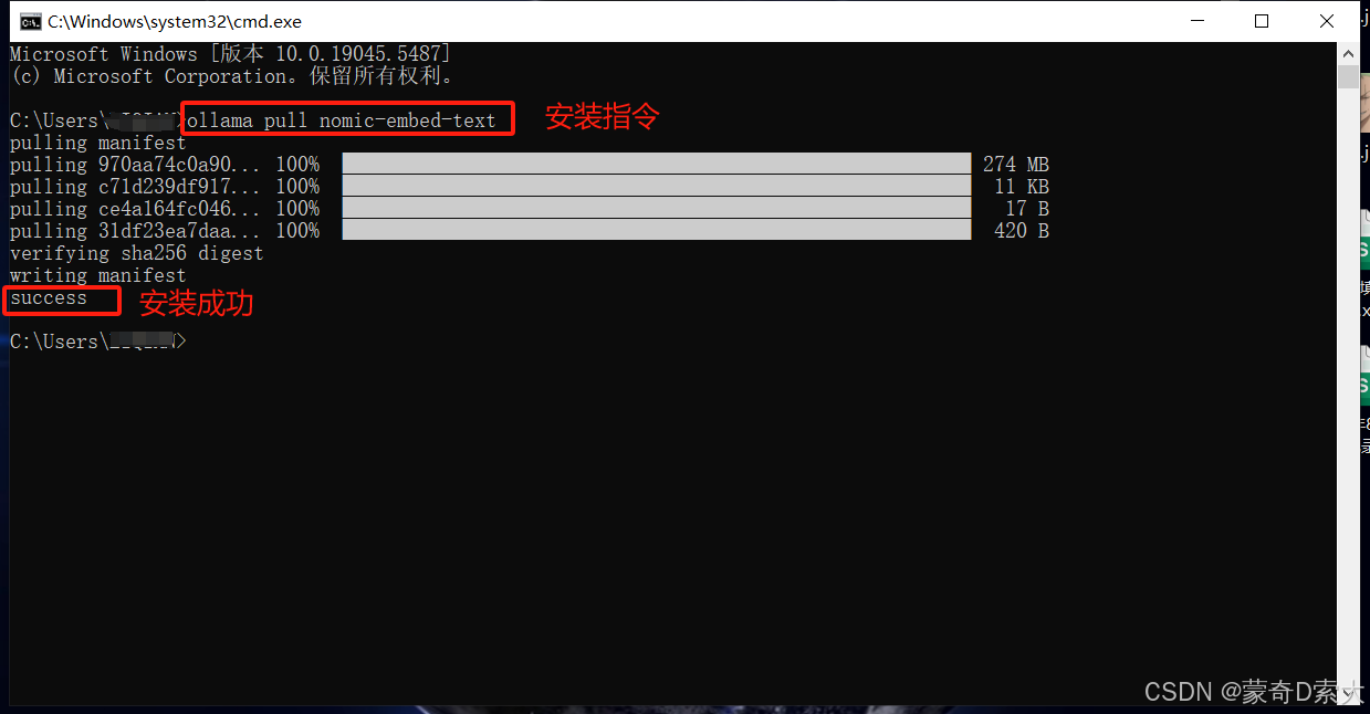 安装文本嵌入模型
