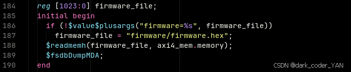 picorv32_wrapper.sv 讀入firmware.hex檔 