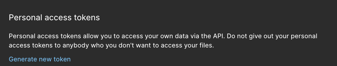 Generate new token
