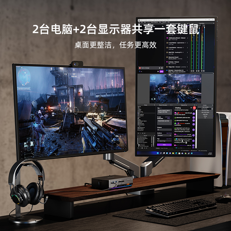 TESmart DP1.4双屏KVM