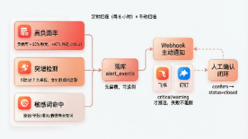 第7篇:舆情预警系统:三类规则引擎 + 飞书/钉钉 Webhook 通知封面图