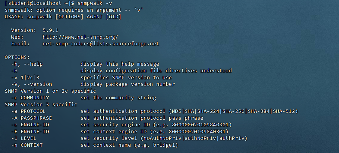 【解决方案】snmpwalk命令报错:不支持sha-256算法_invalid authentication protocol ...