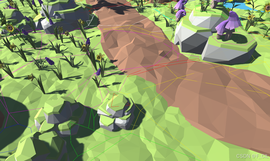 图5-19 复杂场景的Poly Mesh Field展示图