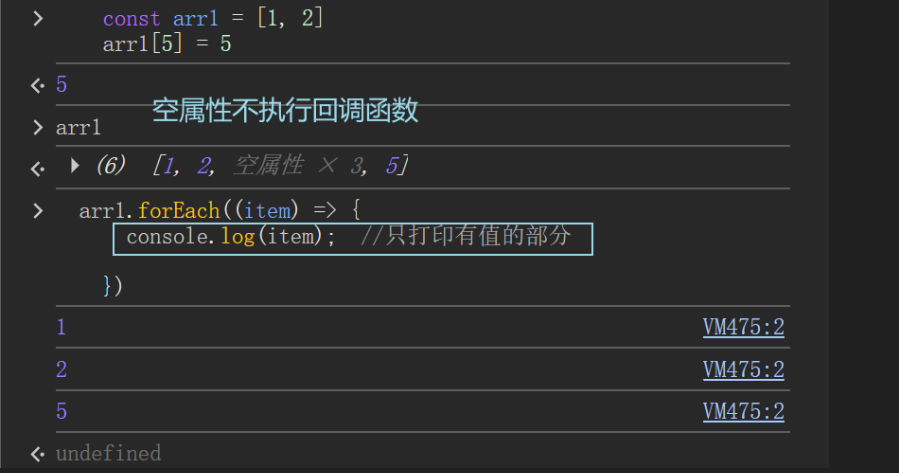 空属性不执行回调函数