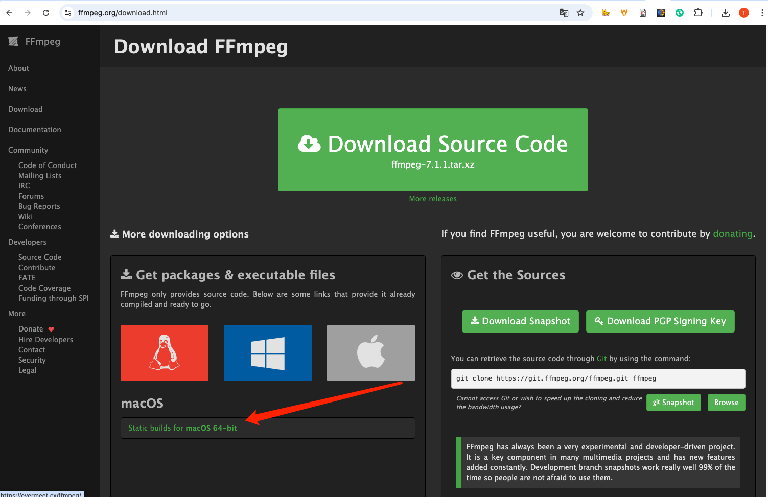 Mac OS 安装ffmpeg_ffmpeg mac