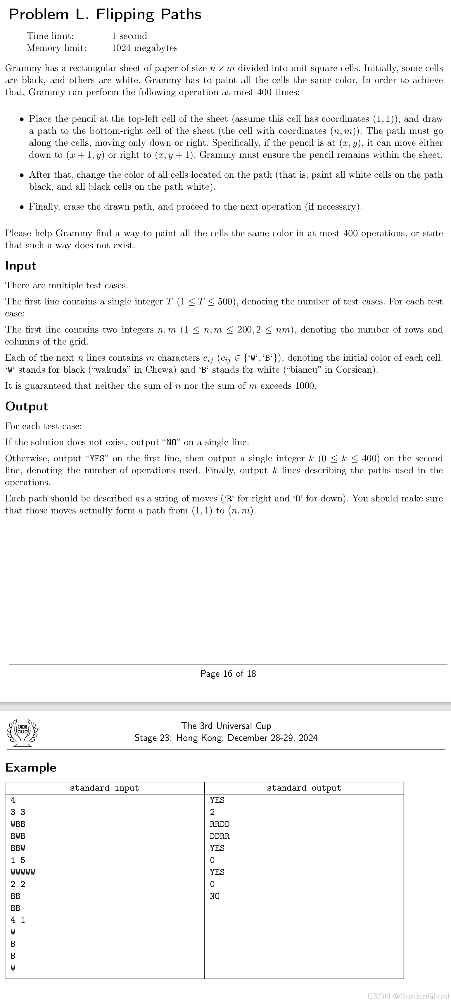 Flipping Paths（The 3rd Universal Cup. Stage 23: Hong Kong）-CSDN博客
