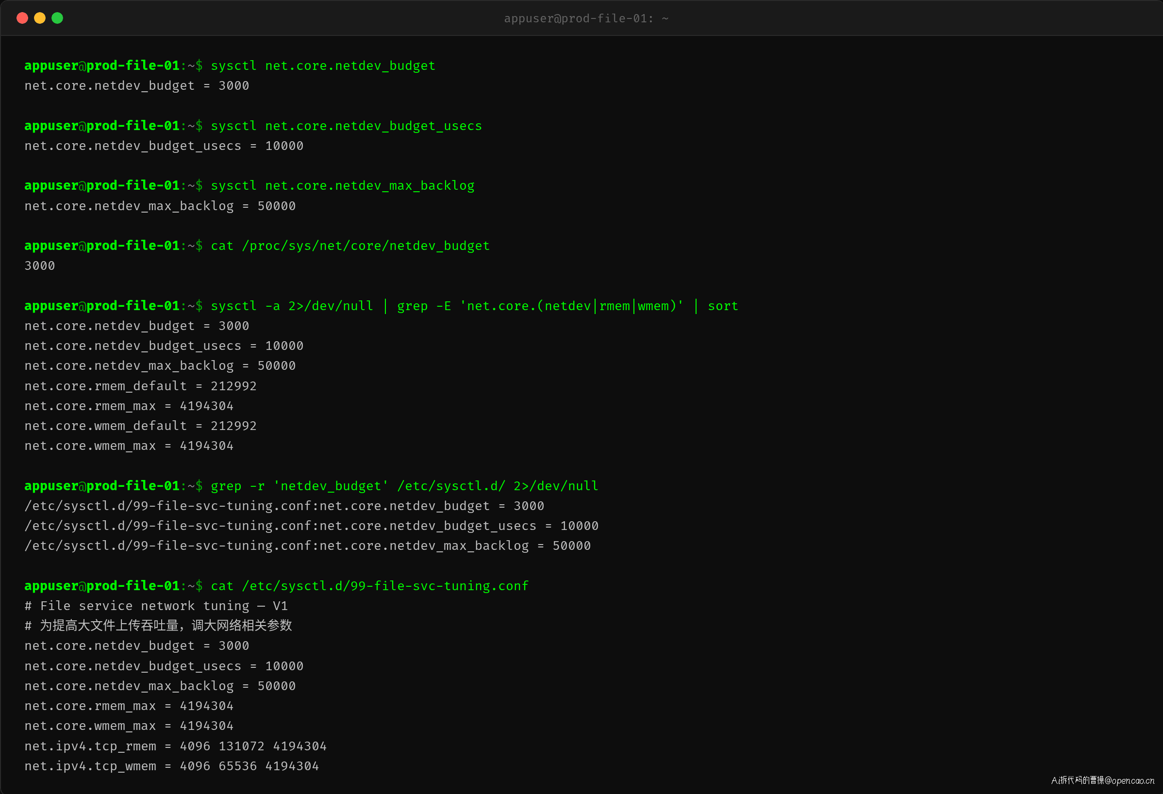 sysctl 参数