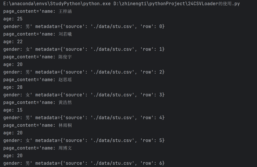 CSVLoader结果