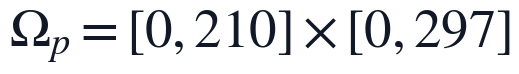 \Omega_p=[0,210]\times[0,297]
