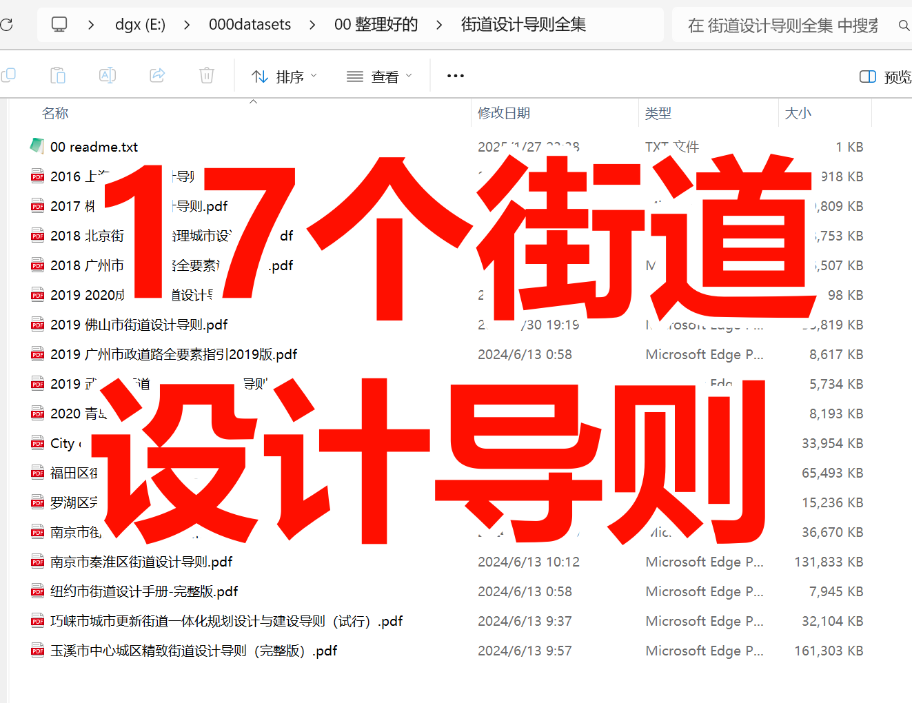 街道设计导则(国内外各大城市)