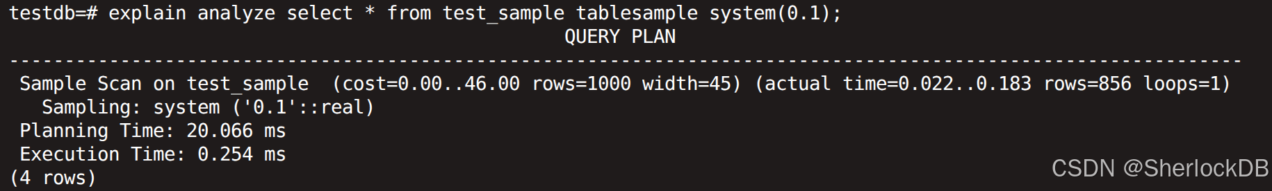 Tablesample PostgreSQL数据抽样 TABLESAMPLE-CSDN博客